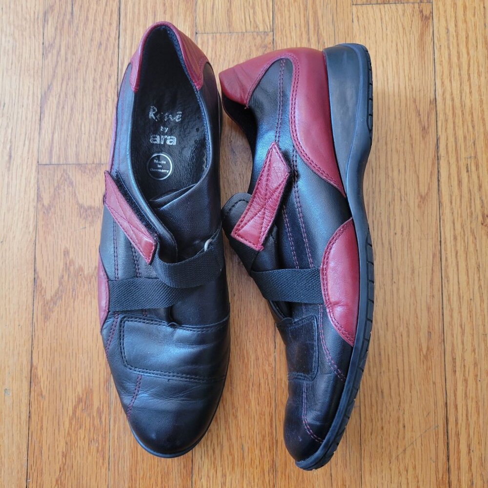 Rene by Ara Germany Red Black Shoes‎ US8 Comfort